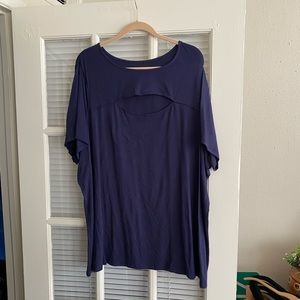 Denim 24/7 Navy Blouse 3X 30/32